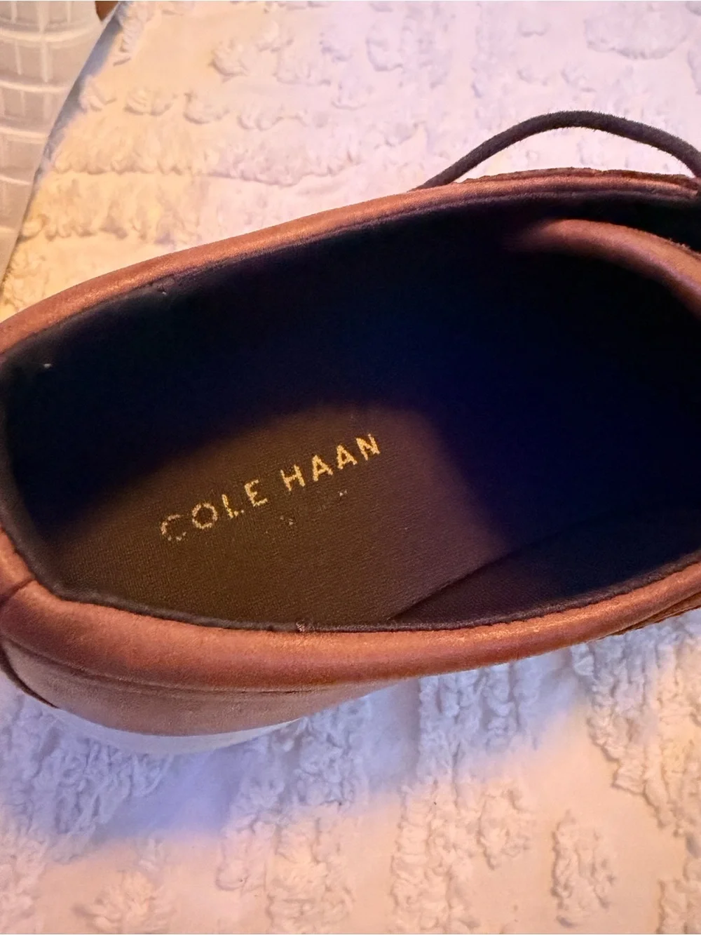Cole Haan Men's Grand Plus Essex Brown Leather Wedge Dress Sneakers Size 10.5M